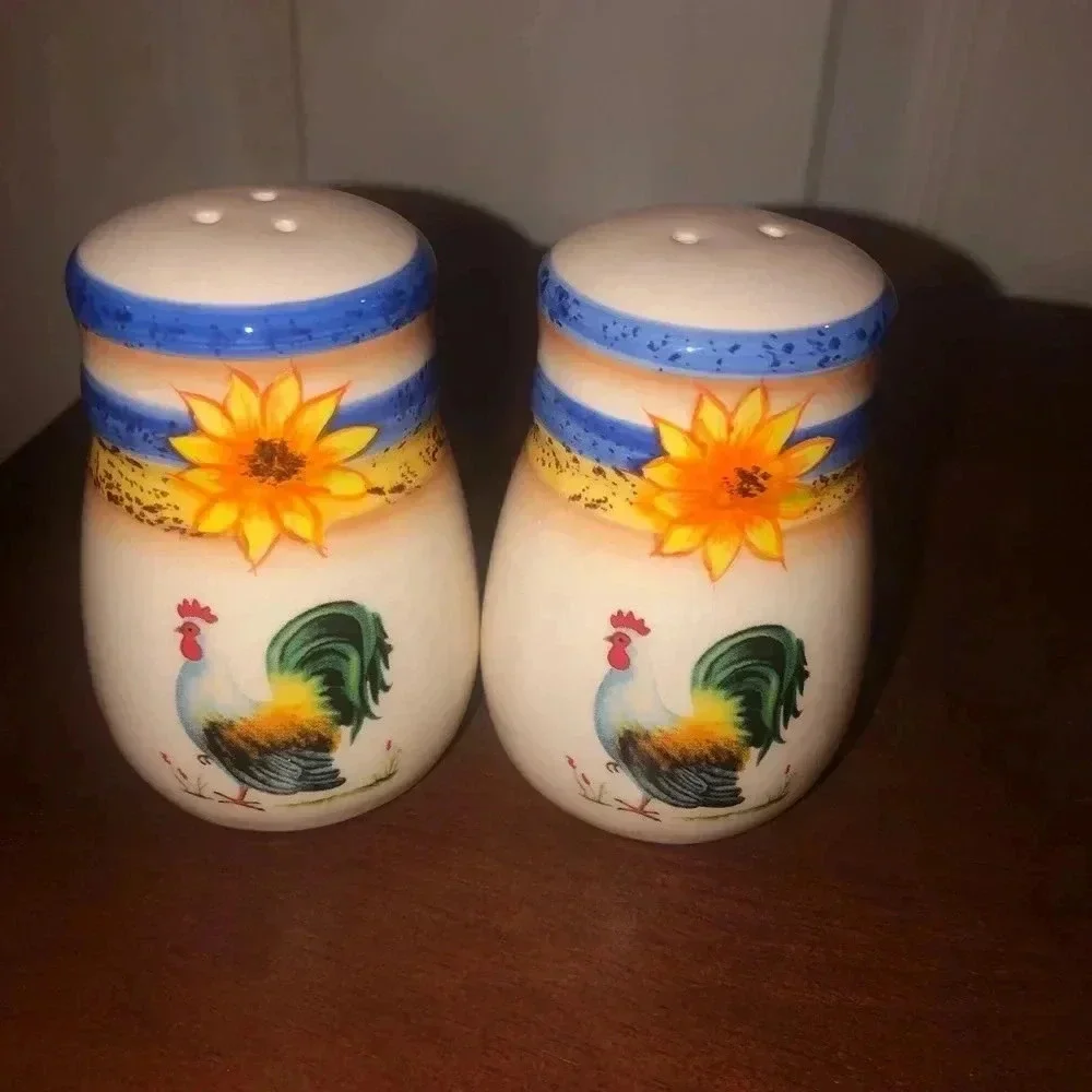 4 pc accessory set cream & sugar-salt and pep